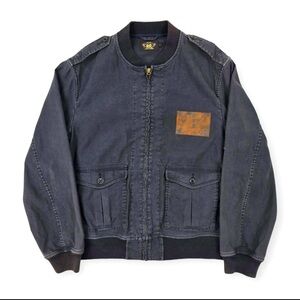 Ralph Lauren Double RRL Flight Bomber Jacket Navy Men's Large New with Tag